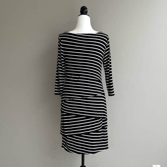 INC International Concepts striped tiered dress - Picture 4 of 7